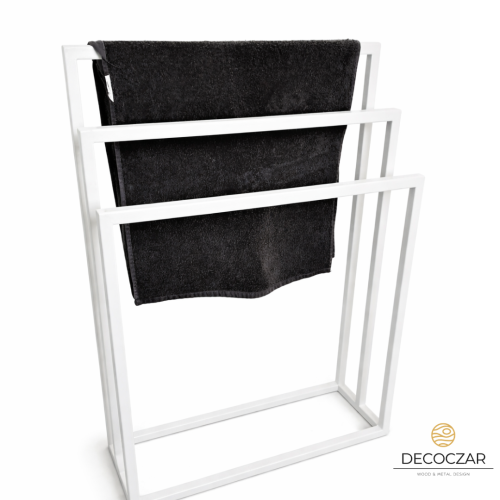 WIESZAK / STOJAK NA RĘCZNIKI STOJĄCY LOFT BIAŁY