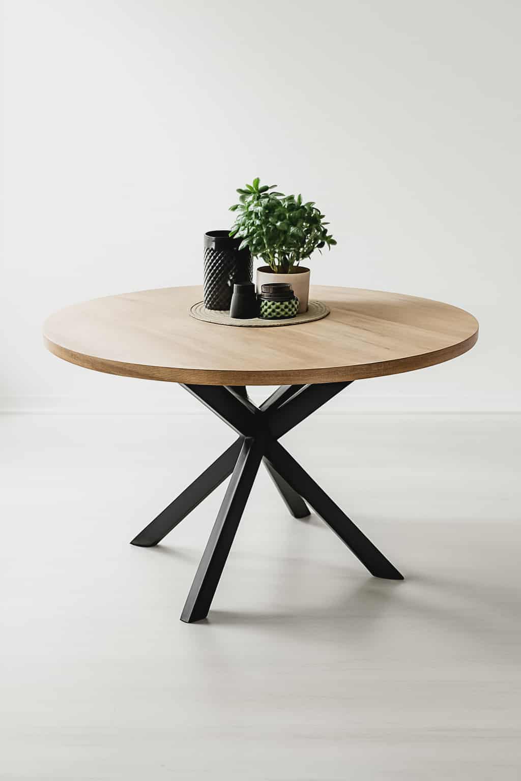 STÓŁ OKRĄGŁY INDUSTRIALNY METALOWE NOGI - obrazek 4