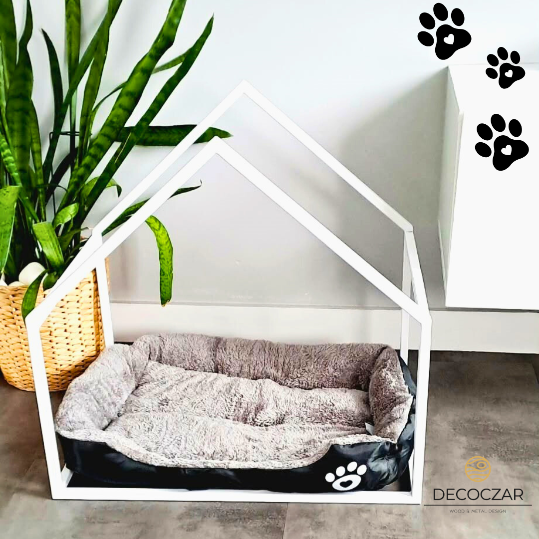 DESIGNERSKI DOMEK LOFT BIAŁY DLA PSA LUB KOTA + LEGOWISKO - obrazek 6