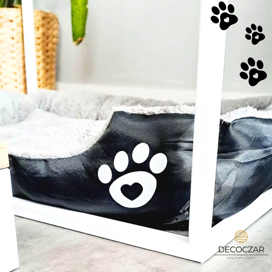 DESIGNERSKI DOMEK LOFT BIAŁY DLA PSA LUB KOTA + LEGOWISKO - obrazek 4