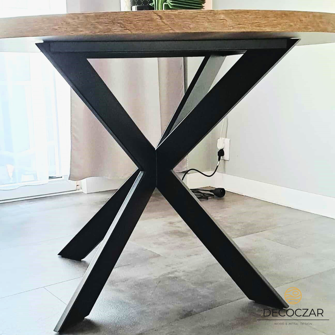 STÓŁ OKRĄGŁY INDUSTRIALNY METALOWE NOGI - obrazek 8