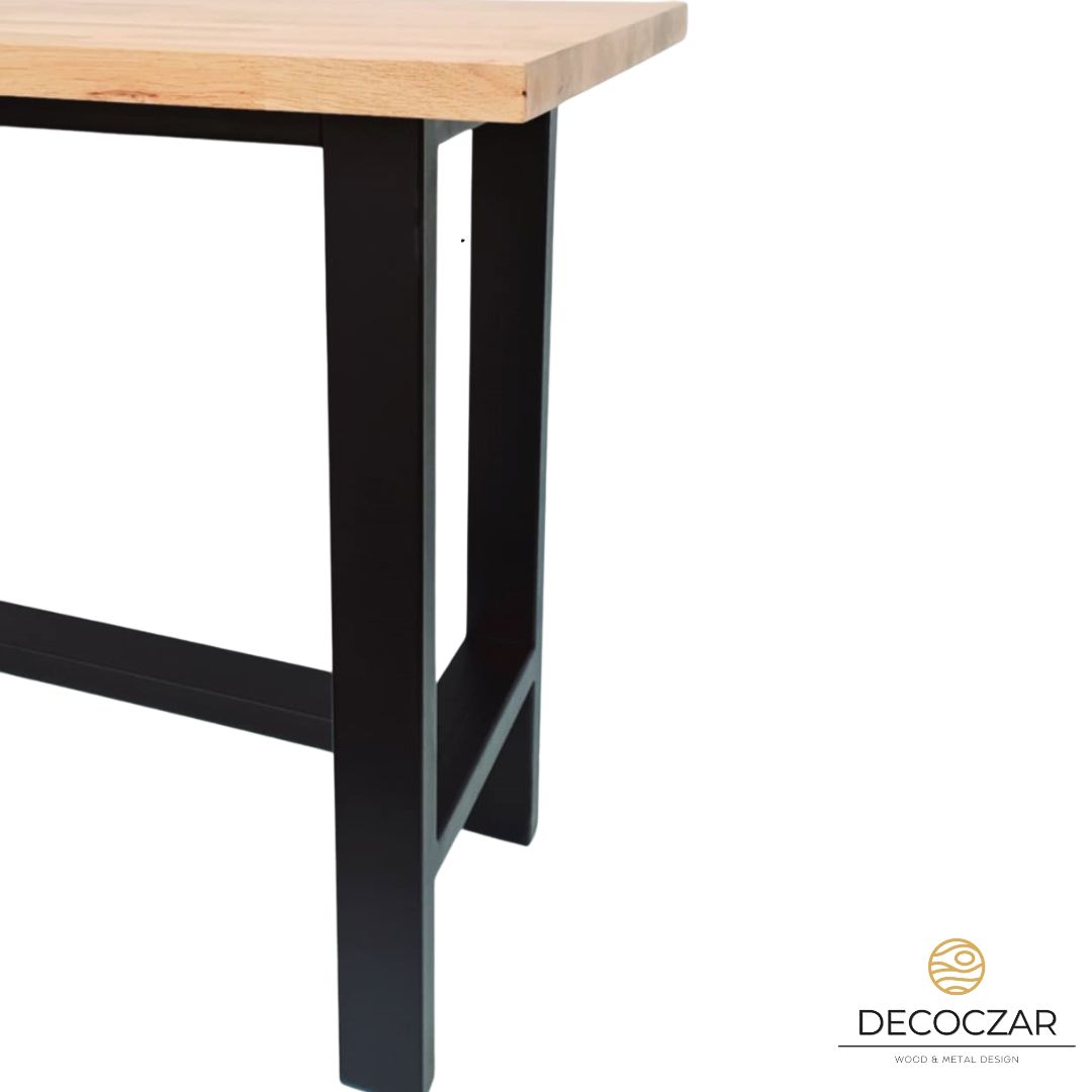 STÓŁ BAROWY DĘBOWY LOFT INDUSTRIALNY - obrazek 3