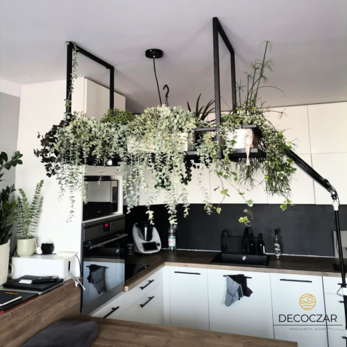 PÓŁKA WISZĄCA SUFITOWA METALOWA LOFT