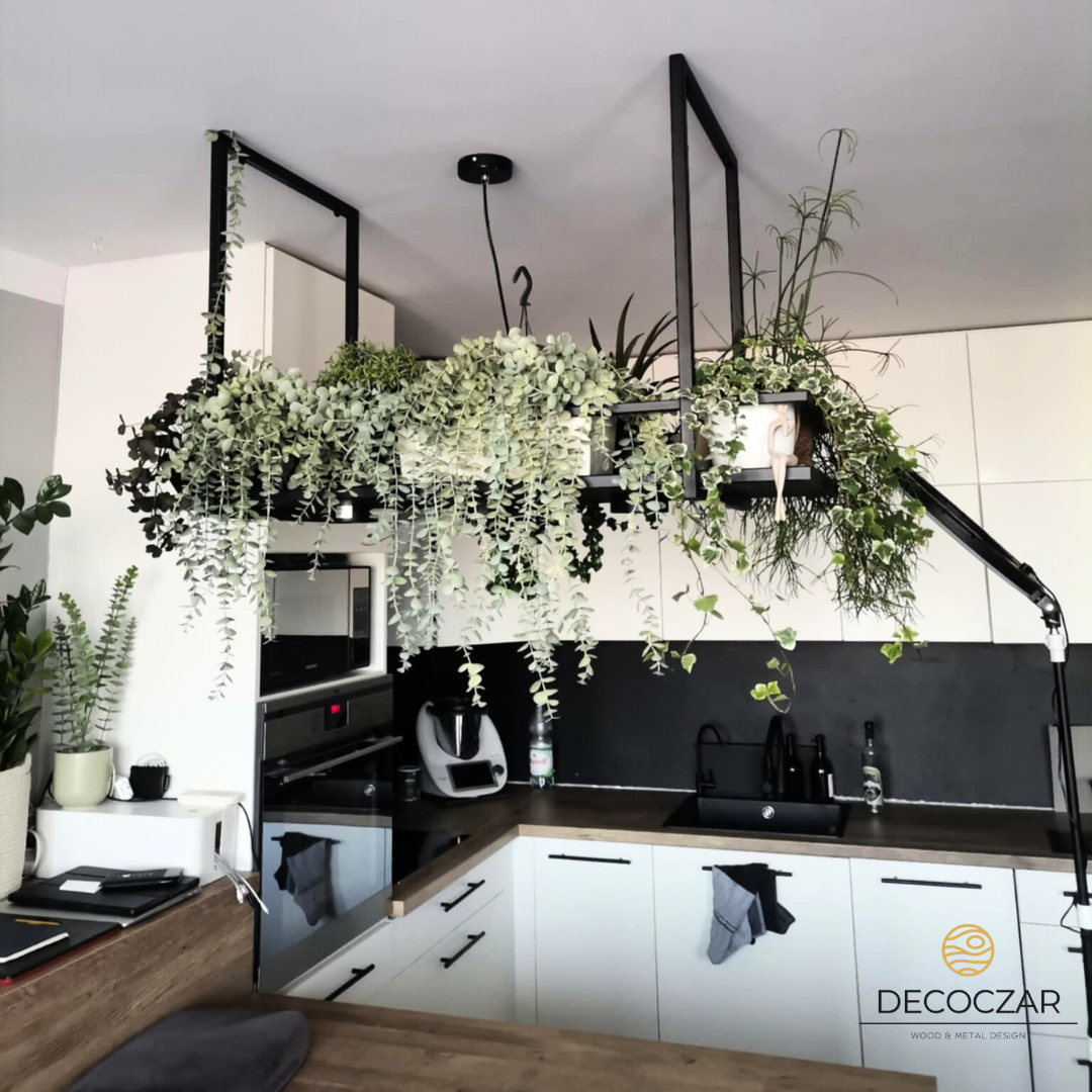 PÓŁKA WISZĄCA SUFITOWA METALOWA LOFT