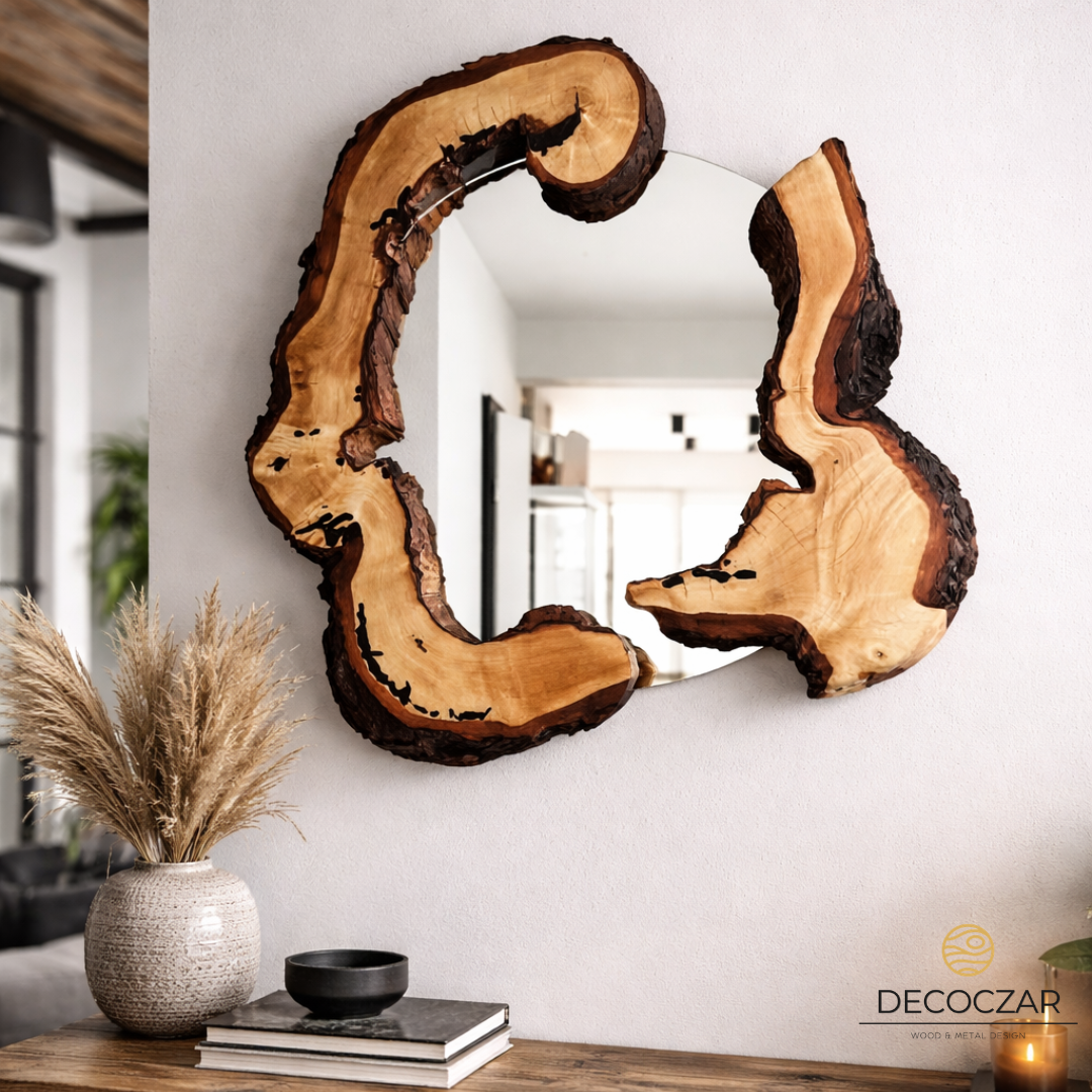 DESIGNERSKIE LUSTRO Z DREWNA LITEGO LOFT